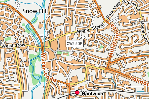 CW5 5DP map - OS VectorMap District (Ordnance Survey)