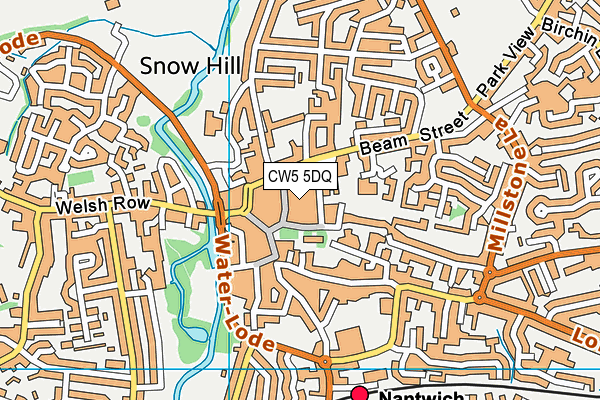 CW5 5DQ map - OS VectorMap District (Ordnance Survey)