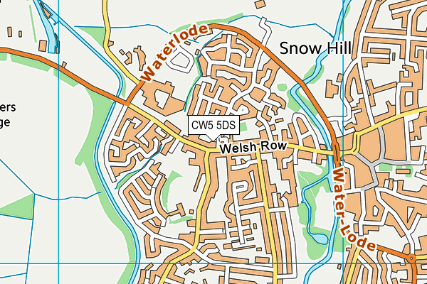 CW5 5DS map - OS VectorMap District (Ordnance Survey)