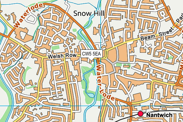 CW5 5EA map - OS VectorMap District (Ordnance Survey)