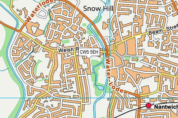 CW5 5EH map - OS VectorMap District (Ordnance Survey)