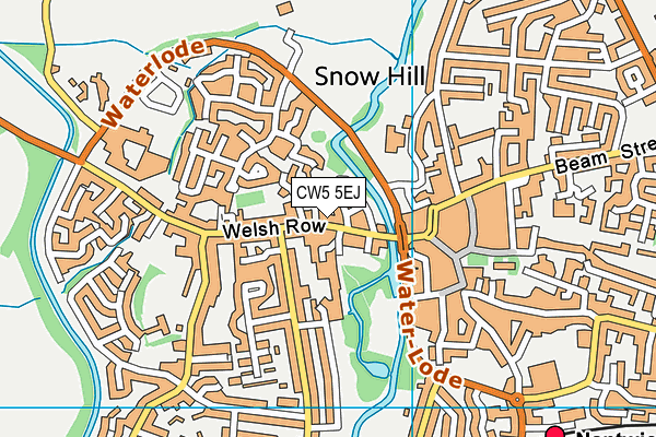 CW5 5EJ map - OS VectorMap District (Ordnance Survey)