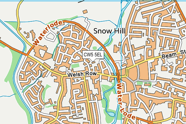 CW5 5EL map - OS VectorMap District (Ordnance Survey)