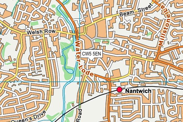 CW5 5EN map - OS VectorMap District (Ordnance Survey)