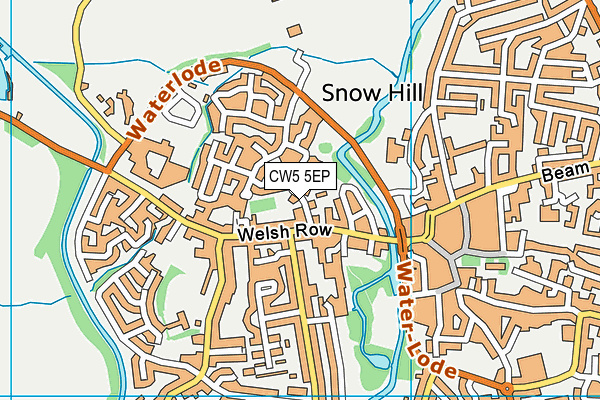 CW5 5EP map - OS VectorMap District (Ordnance Survey)