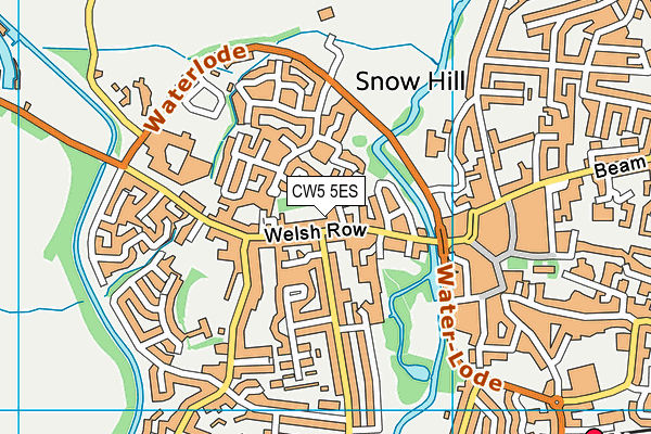 CW5 5ES map - OS VectorMap District (Ordnance Survey)