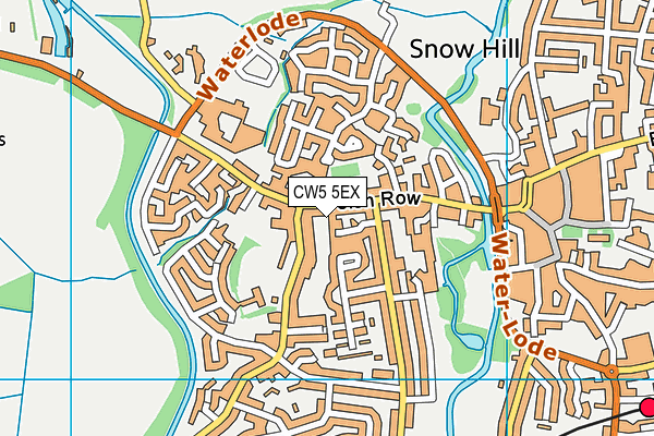 CW5 5EX map - OS VectorMap District (Ordnance Survey)