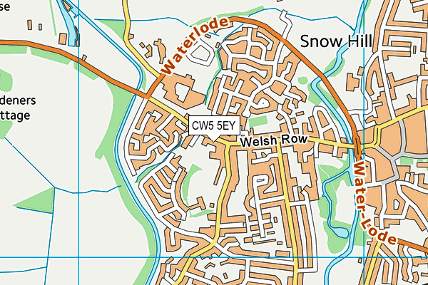 CW5 5EY map - OS VectorMap District (Ordnance Survey)