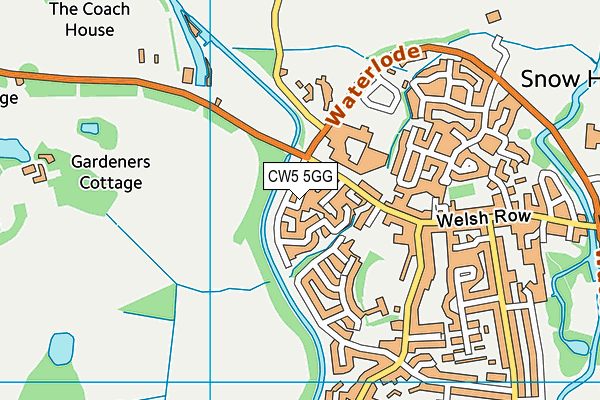 CW5 5GG map - OS VectorMap District (Ordnance Survey)