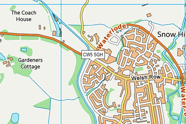 CW5 5GH map - OS VectorMap District (Ordnance Survey)