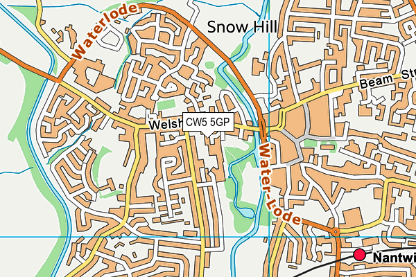 CW5 5GP map - OS VectorMap District (Ordnance Survey)