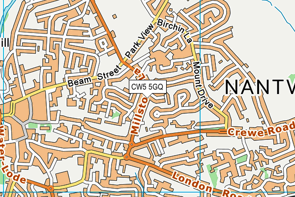 CW5 5GQ map - OS VectorMap District (Ordnance Survey)