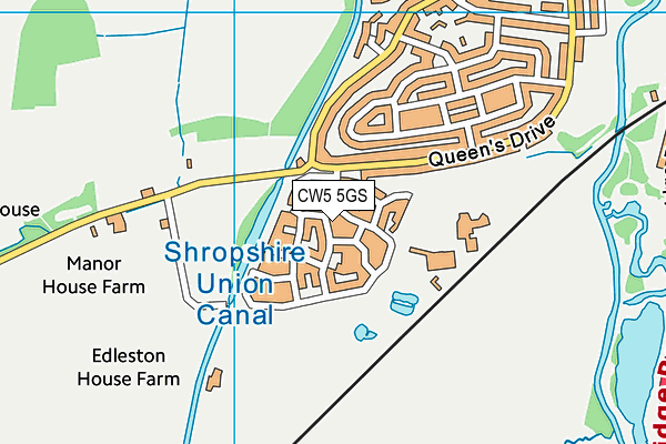 CW5 5GS map - OS VectorMap District (Ordnance Survey)