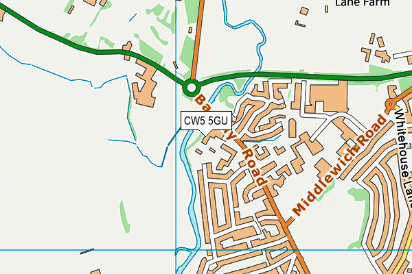 CW5 5GU map - OS VectorMap District (Ordnance Survey)