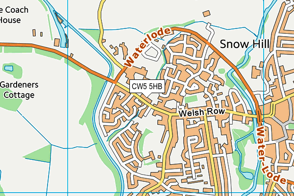 CW5 5HB map - OS VectorMap District (Ordnance Survey)