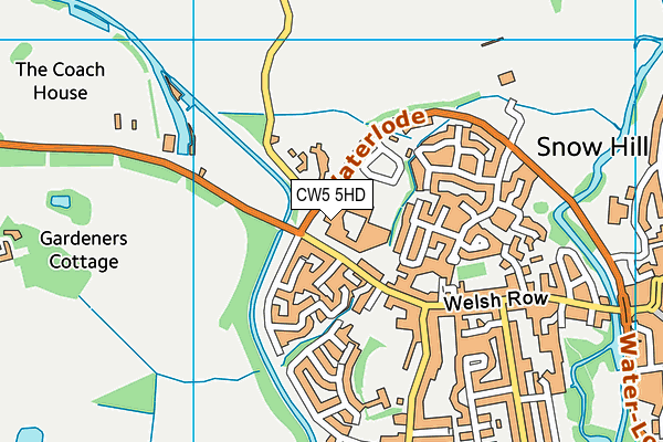 Malbank School and Sixth Form College map (CW5 5HD) - OS VectorMap District (Ordnance Survey)