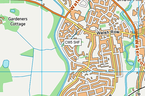 CW5 5HF map - OS VectorMap District (Ordnance Survey)