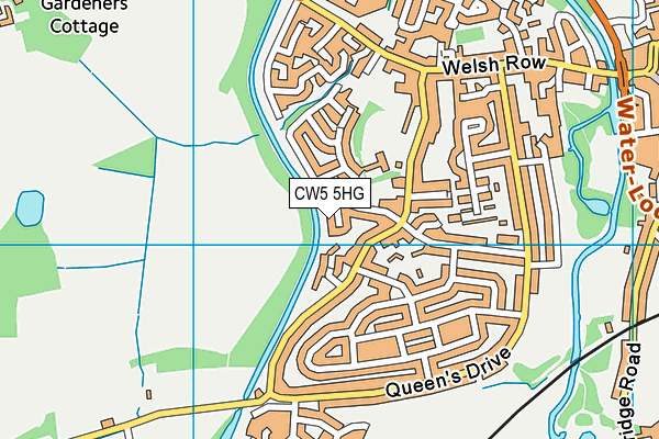 CW5 5HG map - OS VectorMap District (Ordnance Survey)