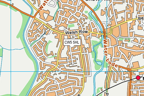 CW5 5HL map - OS VectorMap District (Ordnance Survey)