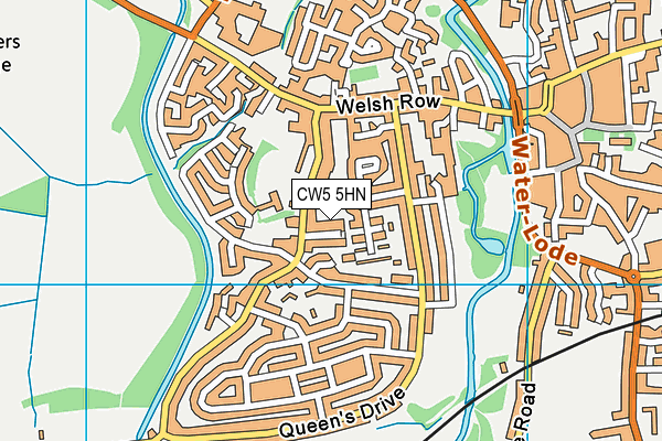 CW5 5HN map - OS VectorMap District (Ordnance Survey)