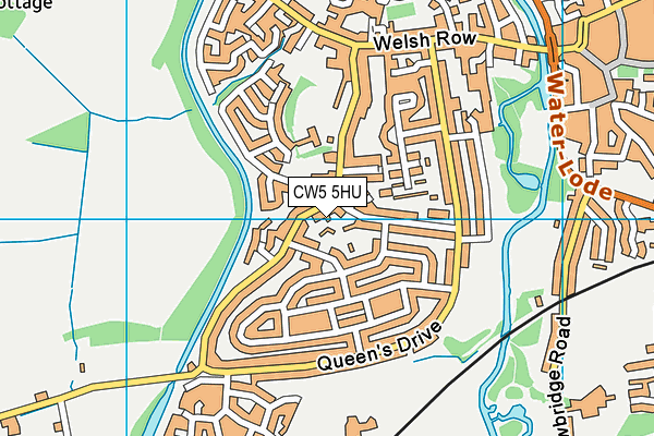 CW5 5HU map - OS VectorMap District (Ordnance Survey)