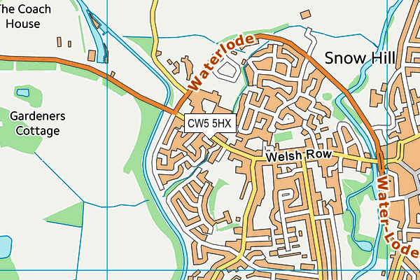 CW5 5HX map - OS VectorMap District (Ordnance Survey)