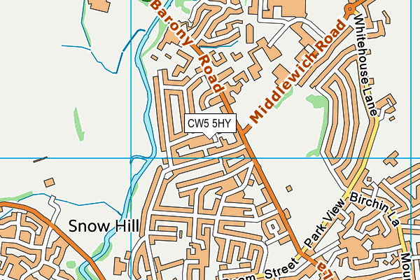 CW5 5HY map - OS VectorMap District (Ordnance Survey)
