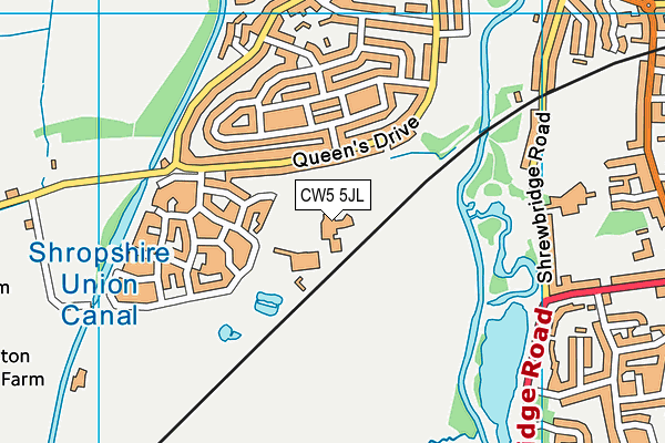 CW5 5JL map - OS VectorMap District (Ordnance Survey)