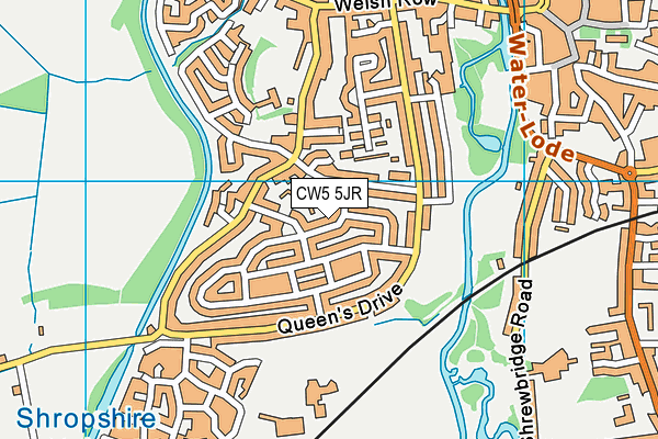 CW5 5JR map - OS VectorMap District (Ordnance Survey)