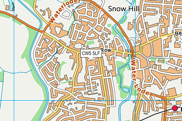 CW5 5LF map - OS VectorMap District (Ordnance Survey)