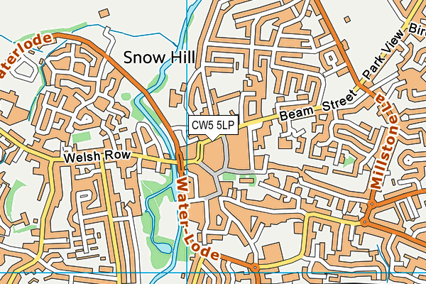 CW5 5LP map - OS VectorMap District (Ordnance Survey)