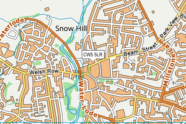 CW5 5LR map - OS VectorMap District (Ordnance Survey)