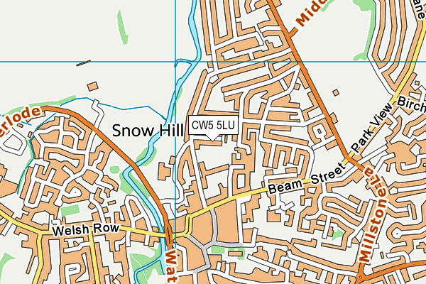 CW5 5LU map - OS VectorMap District (Ordnance Survey)