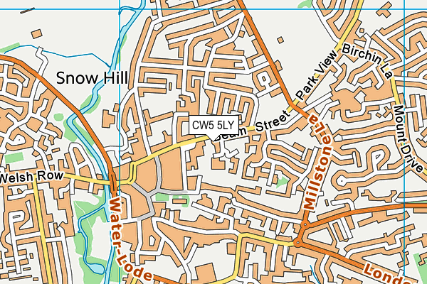 CW5 5LY map - OS VectorMap District (Ordnance Survey)