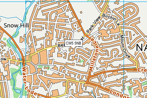 CW5 5NB map - OS VectorMap District (Ordnance Survey)