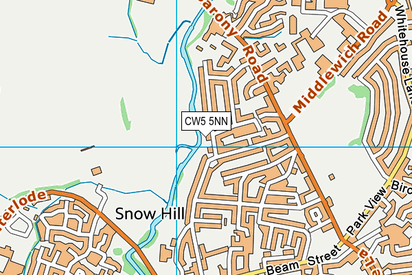 CW5 5NN map - OS VectorMap District (Ordnance Survey)