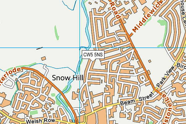 CW5 5NS map - OS VectorMap District (Ordnance Survey)