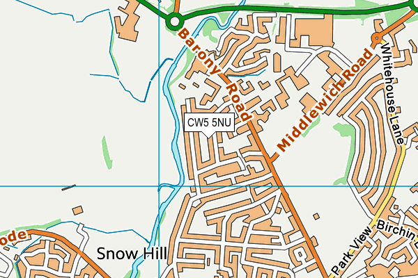 CW5 5NU map - OS VectorMap District (Ordnance Survey)