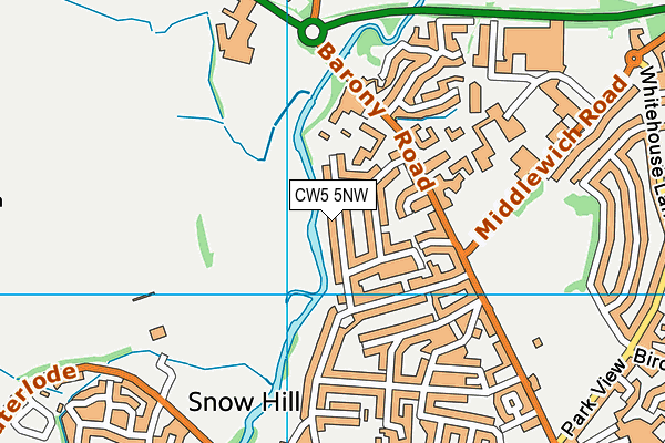 CW5 5NW map - OS VectorMap District (Ordnance Survey)