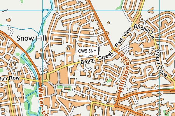 CW5 5NY map - OS VectorMap District (Ordnance Survey)