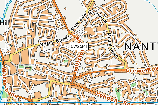 CW5 5PH map - OS VectorMap District (Ordnance Survey)