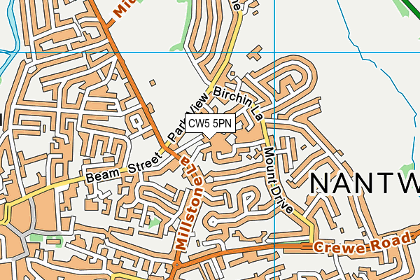 CW5 5PN map - OS VectorMap District (Ordnance Survey)