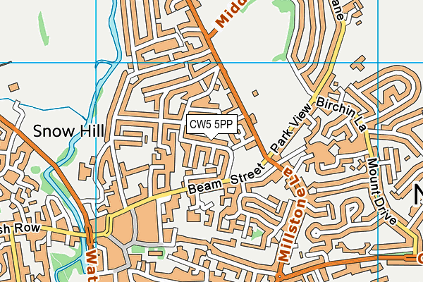 CW5 5PP map - OS VectorMap District (Ordnance Survey)