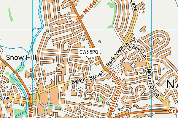 CW5 5PQ map - OS VectorMap District (Ordnance Survey)