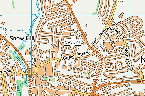 CW5 5PR map - OS VectorMap District (Ordnance Survey)