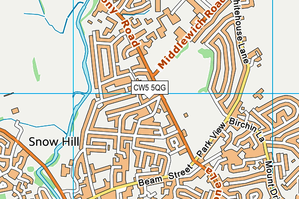 CW5 5QG map - OS VectorMap District (Ordnance Survey)