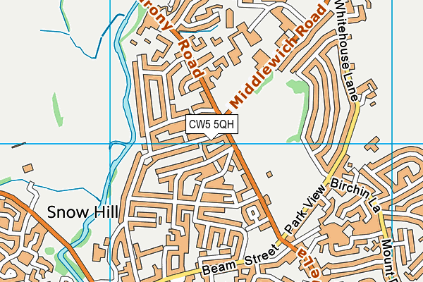 CW5 5QH map - OS VectorMap District (Ordnance Survey)