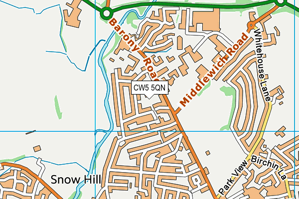 CW5 5QN map - OS VectorMap District (Ordnance Survey)