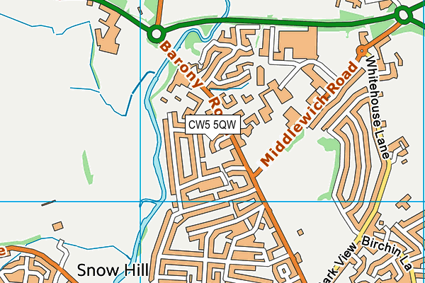 CW5 5QW map - OS VectorMap District (Ordnance Survey)