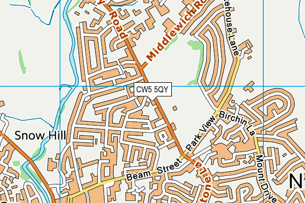 Barony Sports Complex map (CW5 5QY) - OS VectorMap District (Ordnance Survey)